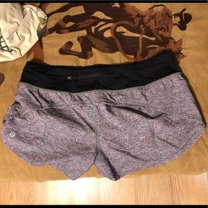 Gray Speed up lululemon shorts